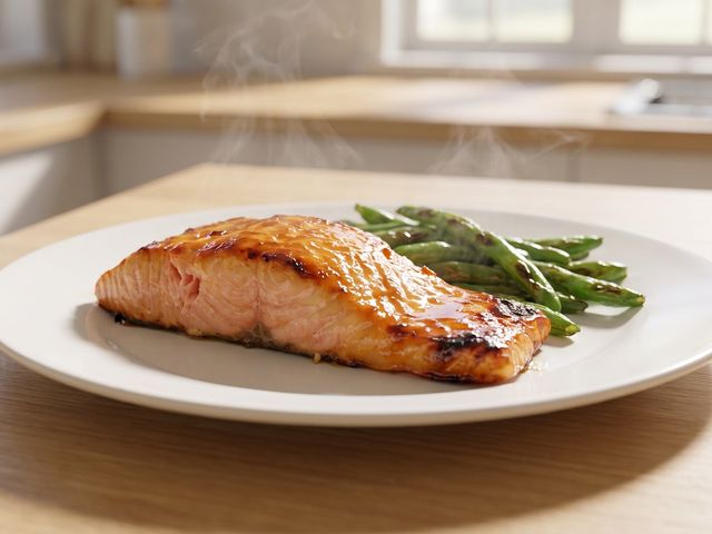 Honey Garlic Salmon & Green Beans